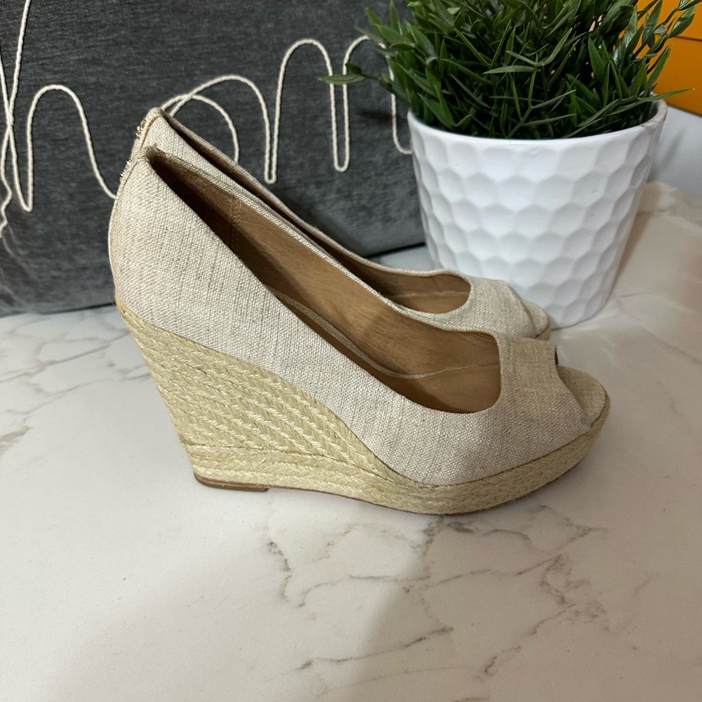 Coach Milan peep toe wedges